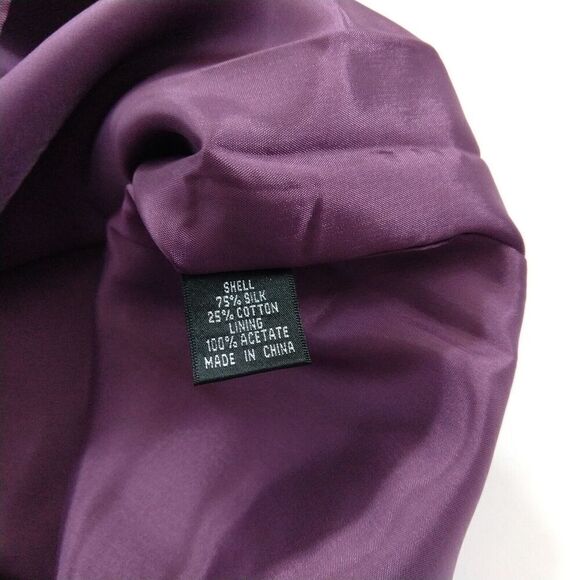 Adrianna Papell Purple Sheath Dress Size 10 New Silk Blend Cap Sleeve Formal - Picture 4 of 7